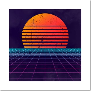 80s Synthwave Aesthetic Posters and Art